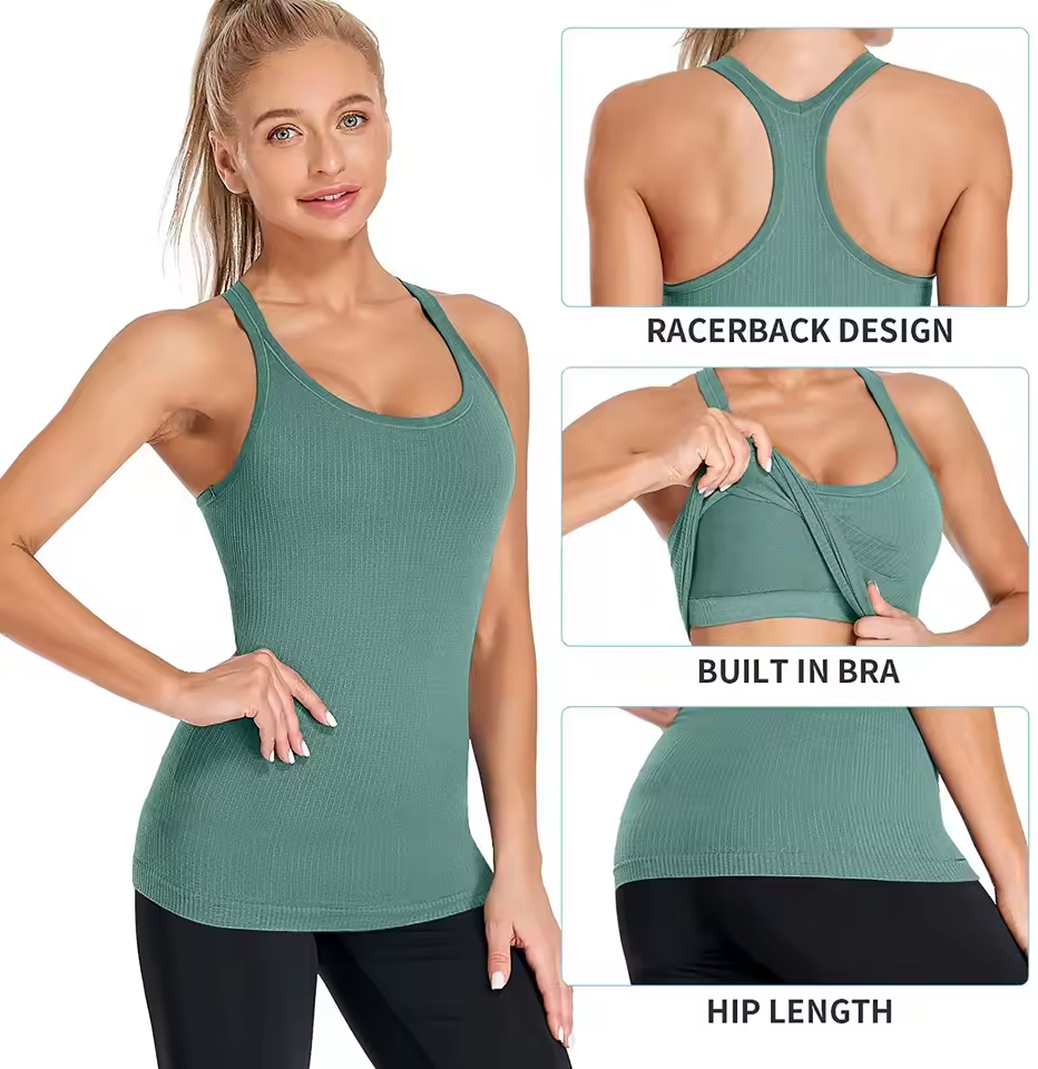 Activewear Tank with Built-in-Bra