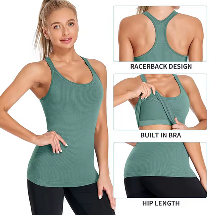 Activewear Tank with Built-in-Bra